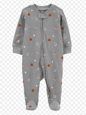 CARTERS Baby Boy Sports 2-Way Zip Waffle Knit Pajamas
